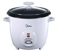 Image of Midea 1.8L Rice Cooker With Glass Lid 700W White.